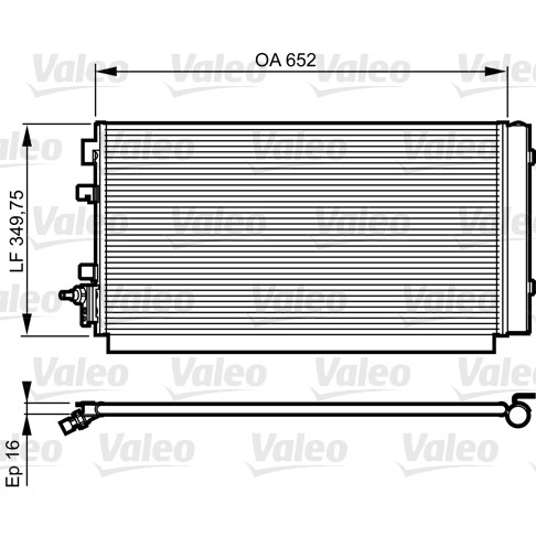 Слика на Ладник за клима VALEO 814187 за Renault Megane 3 Grandtour 1.6 16V Bifuel (KZ03) - 110 коњи Бензин/Автогаз (LPG)