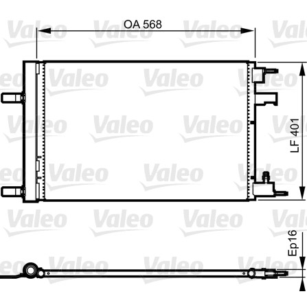 Слика на Ладник за клима VALEO 814201 за Opel Astra J Sedan 1.3 CDTI - 95 коњи дизел