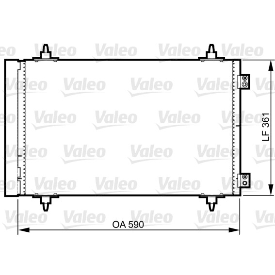 Слика на Ладник за клима VALEO 814366 за Citroen C8 EA,EB 2.0 HDi 165 - 163 коњи дизел