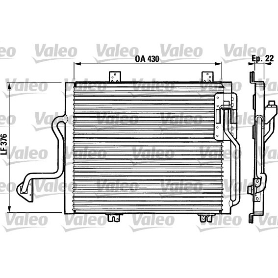 Слика на Ладник за клима VALEO 816863 за Renault 19 II Hatchback 1.8 16V (B/C53D) - 135 коњи бензин