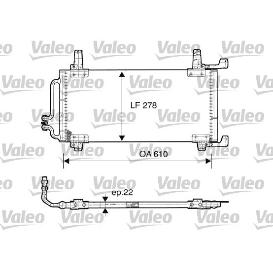 Слика на Ладник за клима VALEO 816866 за Renault 21 Saloon 2.1 TD - 68 коњи дизел