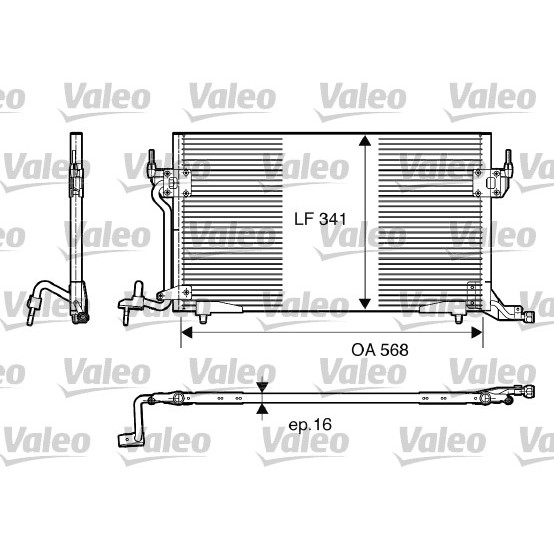 Слика на Ладник за клима VALEO 817230 за Citroen ZX Estate N2 1.4 i - 75 коњи бензин