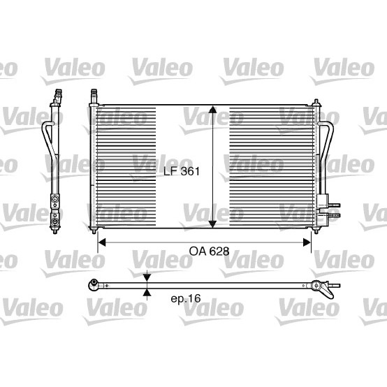 Слика на Ладник за клима VALEO 817493 за Ford Focus 2 Station Wagon (daw) 1.6 Ti - 115 коњи бензин