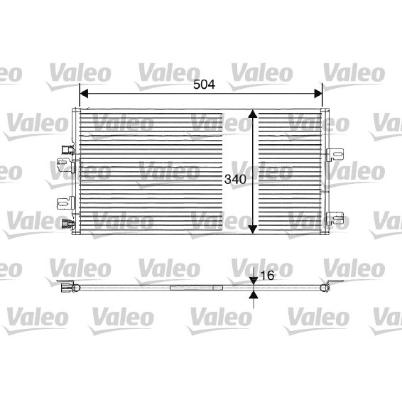 Слика на Ладник за клима VALEO 817687 за Renault Kangoo Rapid (FC0-1) 1.5 dCi (FC1G) - 84 коњи дизел