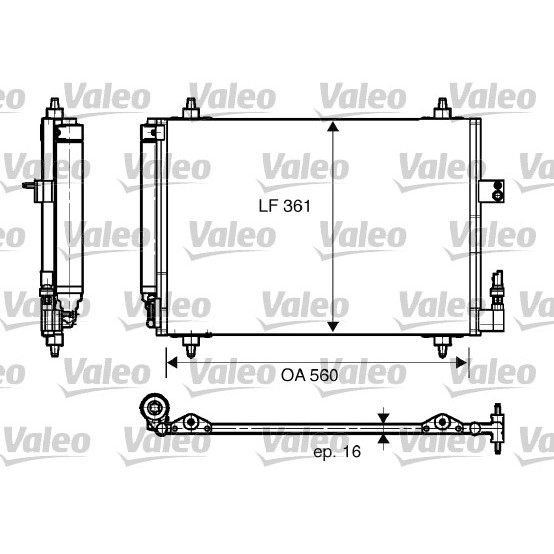 Слика на Ладник за клима VALEO 817824 за Peugeot 407 SW 2.0 HDi 135 - 136 коњи дизел