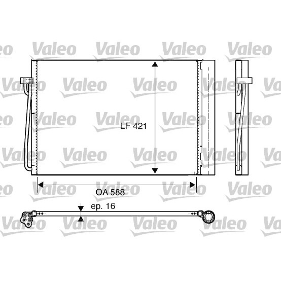 Слика на Ладник за клима VALEO 817850 за BMW 5 Sedan E60 523 i - 177 коњи бензин