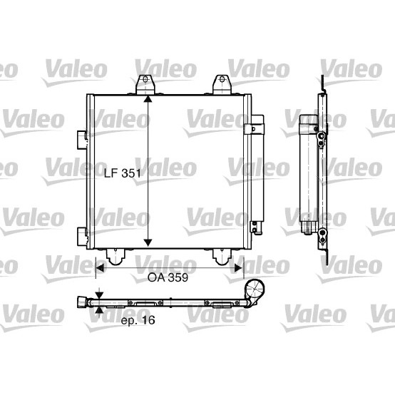 Слика на Ладник за клима VALEO 818014 за Peugeot 107 1.0 - 68 коњи бензин