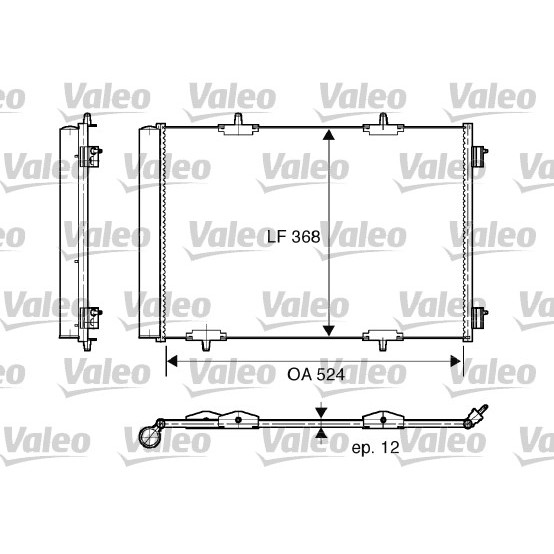 Слика на Ладник за клима VALEO 818015 за Peugeot 2008 1.6 BlueHDi 75 - 75 коњи дизел