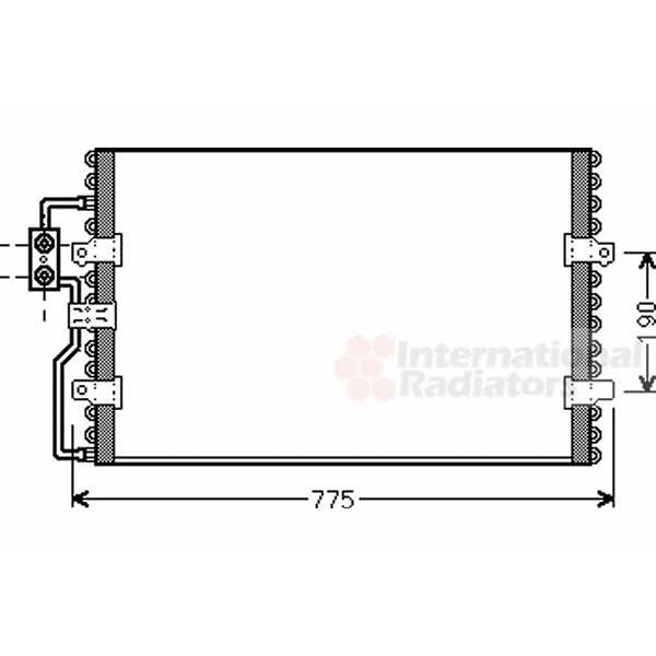 Слика на Ладник за клима VAN WEZEL 09005093 за Citroen Jumpy BOX BS,BT,BY,BZ 1.9 D - 69 коњи дизел