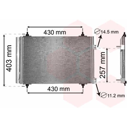 Слика на Ладник за клима VAN WEZEL 09005231 за Citroen C4 Coupe LA 1.6 HDi - 90 коњи дизел