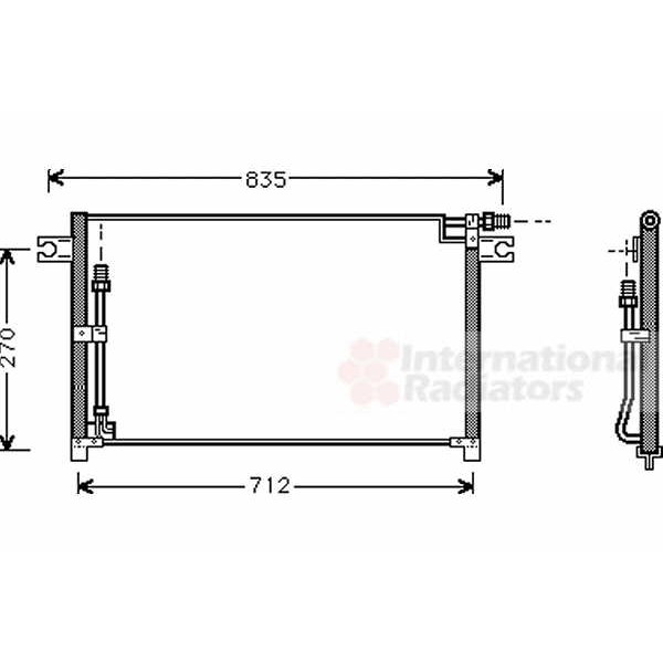 Слика на Ладник за клима VAN WEZEL 13005185 за Nissan Patrol Hardtop (K260) 2.8 - 120 коњи бензин