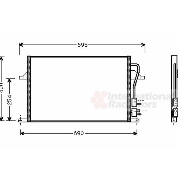 Слика на Ладник за клима VAN WEZEL 18005259 за Ford Mondeo MK 2 Estate (BNP) 2.5 ST 200 - 205 коњи бензин