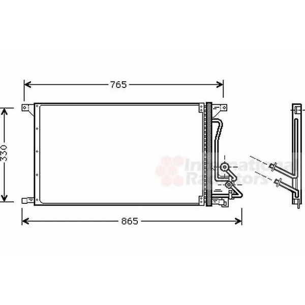 Слика на Ладник за клима VAN WEZEL 18005304 за Ford Transit BOX (E) 1991 2.5 DI (EAL, EAS) - 70 коњи дизел