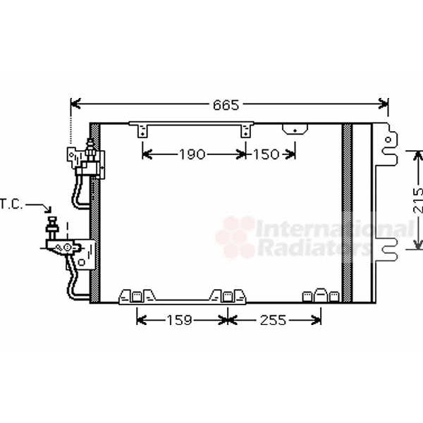 Слика на Ладник за клима VAN WEZEL 37005384 за Opel Astra H GTC 2.0 Turbo - 200 коњи бензин