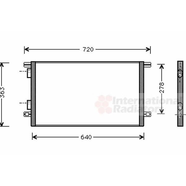 Слика на Ладник за клима VAN WEZEL 43005253 за Renault Laguna (B56,556) 2.0 16V (556A/B) - 140 коњи бензин