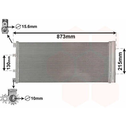 Слика на Ладник за клима VAN WEZEL 43005475 за Renault Master 3 Box (FV) 2.3 dCi - 110 коњи дизел