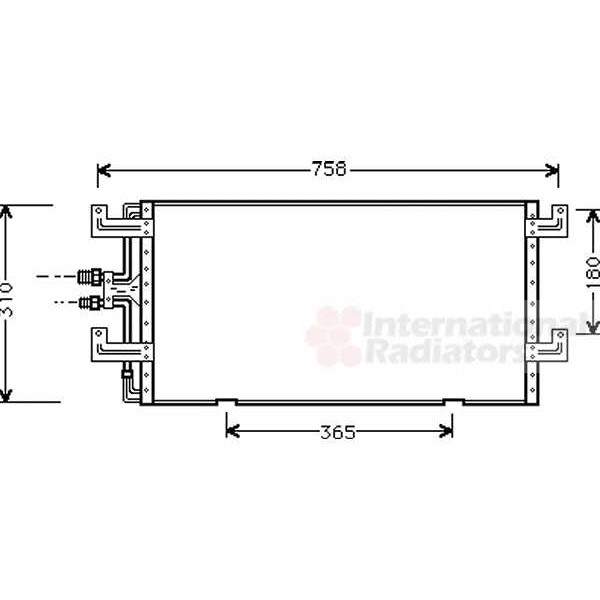 Слика на Ладник за клима VAN WEZEL 58005145 за VW Transporter T4 Box 1.9 D - 60 коњи дизел