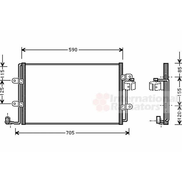 Слика на Ладник за клима VAN WEZEL 58005176 за VW Beetle (9C1,1C1) 1.6 - 102 коњи бензин