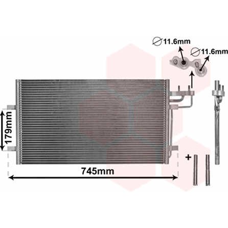 Слика на Ладник за клима VAN WEZEL IR PLUS 18005367 за Ford Focus 2 Station Wagon (daw) 1.8 - 125 коњи бензин