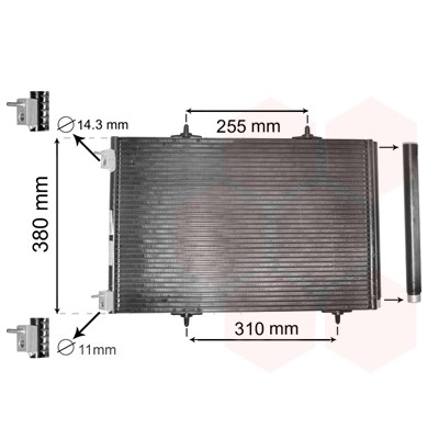 Слика на Ладник за клима VAN WEZEL IR PLUS 40005291 за Citroen C3 FC Hatchback 1.6 16V HDi - 109 коњи дизел