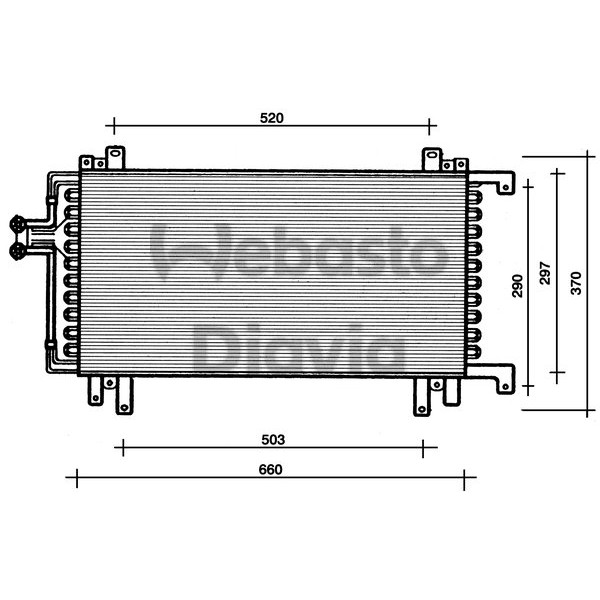 Слика на Ладник за клима WEBASTO 82D0225058A за Renault 21 Hatchback 2.1 Turbo-D (B486, B488, B48V) - 88 коњи дизел