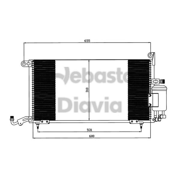 Слика на Ладник за клима WEBASTO 82D0225071A за Seat Toledo (1L) 1.6 i - 71 коњи бензин