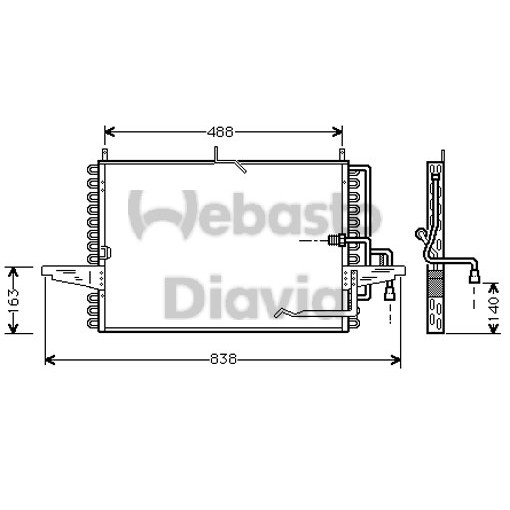 Слика на Ладник за клима WEBASTO 82D0225148A за Ford Sierra Estate (BNG) 2.0 4x4 - 120 коњи бензин