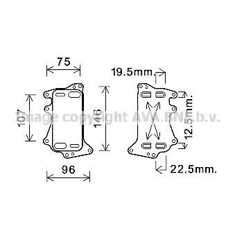 Слика на ладник за масло, автоматски менувач AVA QUALITY COOLING BW3556 за BMW 5 Sedan F10 530 d xDrive - 258 коњи дизел