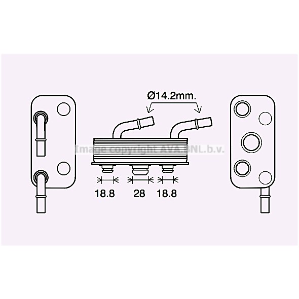 Слика на ладник за масло, автоматски менувач AVA QUALITY COOLING BW3559 за BMW 3 Touring E46 330 xi - 231 коњи бензин