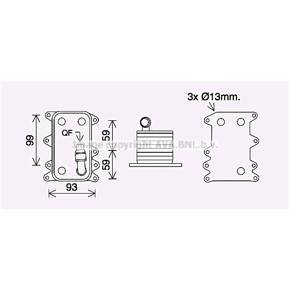 Слика на ладник за масло, автоматски менувач AVA QUALITY COOLING BW3560 за BMW X3 E83 3.0 sd - 286 коњи дизел