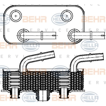 Слика на ладник за масло, автоматски менувач HELLA 8MO 376 790-791 за BMW 3 Touring E46 320 i - 170 коњи бензин