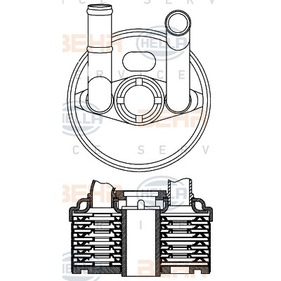 Слика на ладник за масло, автоматски менувач HELLA 8MO 376 797-001 за Seat Arosa (6H) 1.7 SDI - 60 коњи дизел