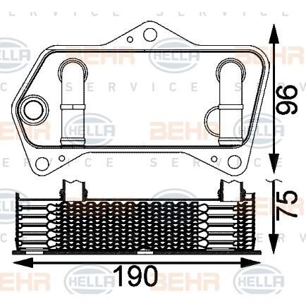 Слика на ладник за масло, автоматски менувач HELLA 8MO 376 797-181 за Audi A3 Sportback (8PA) 2.0 TDI 16V quattro - 140 коњи дизел