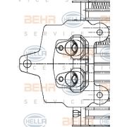 Слика 2 на ладник за масло, автоматски менувач HELLA BEHR  SERVICE  PREMIUM LINE 8MO 376 726-291