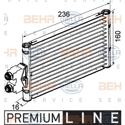 Слика на ладник за масло, автоматски менувач HELLA BEHR  SERVICE  PREMIUM LINE 8MO 376 747-201 за Mercedes G-class (w463) G 320 CDI (463.340, 463.341, 463.343) - 224 коњи дизел