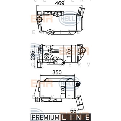 Слика на ладник за масло, ретардер HELLA BEHR  SERVICE  PREMIUM LINE 8MO 376 765-511 за камион DAF CF 85 FAR 85.340, FAS 85.340 - 340 коњи дизел