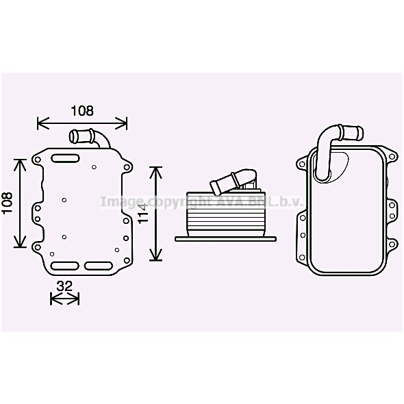 Слика на Ладник за масло AVA QUALITY COOLING AI3405 за Audi A6 Avant (4G5, C7) 3.0 TDI - 211 коњи дизел