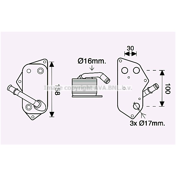 Слика на Ладник за масло AVA QUALITY COOLING BW3558