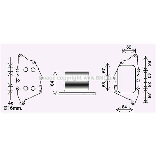 Слика на Ладник за масло AVA QUALITY COOLING BW3572