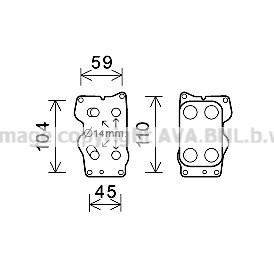 Слика на Ладник за масло AVA QUALITY COOLING CN3307