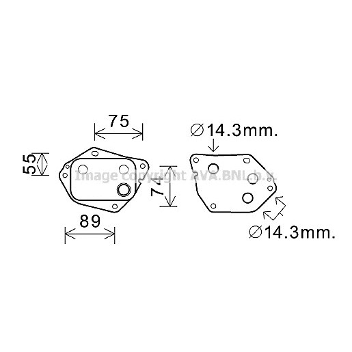 Слика на Ладник за масло AVA QUALITY COOLING HY3288 за Kia Pro Cee\'d (JD) 1.6 CRDi 128 - 128 коњи дизел