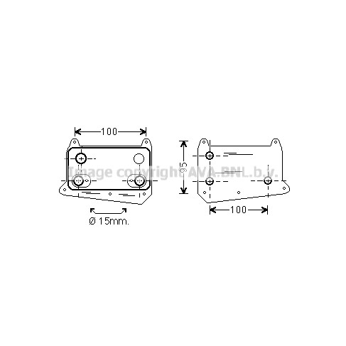 Слика на Ладник за масло AVA QUALITY COOLING MS3495 за Mercedes Sprinter 3-t Bus (903) 316 CDI 4x4 - 156 коњи дизел