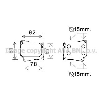 Слика на Ладник за масло AVA QUALITY COOLING MS3559 за Mercedes C-class Estate (s204) C 180 Kompressor (204.245) - 156 коњи бензин