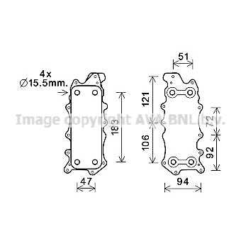 Слика на Ладник за масло AVA QUALITY COOLING MS3685 за Mercedes S-class (w222) S 350 BlueTEC 4-matic (222.033, 222.133) - 258 коњи дизел