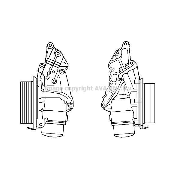 Слика на Ладник за масло AVA QUALITY COOLING MS3688H за Mercedes CLK (c209) 500 (209.372) - 388 коњи бензин