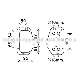 Слика на Ладник за масло AVA QUALITY COOLING OL3684 за Opel Astra H Hatchback 1.8 - 125 коњи бензин