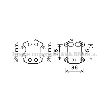 Слика на Ладник за масло AVA QUALITY COOLING VN3388 за Seat Altea XL (5P5,5P8) 1.6 TDI - 90 коњи дизел