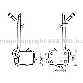 Слика на Ладник за масло AVA QUALITY COOLING VN3389 за VW Golf 5 (1K1) 1.4 TSI - 122 коњи бензин