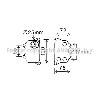 Слика на Ладник за масло AVA QUALITY COOLING VN3390 за Skoda Superb Estate (3T5) 1.8 TSI 4x4 - 160 коњи бензин