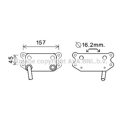 Слика на Ладник за масло AVA QUALITY COOLING VO3154 за Volvo S70 Saloon (P80) 2.4 Turbo - 193 коњи бензин